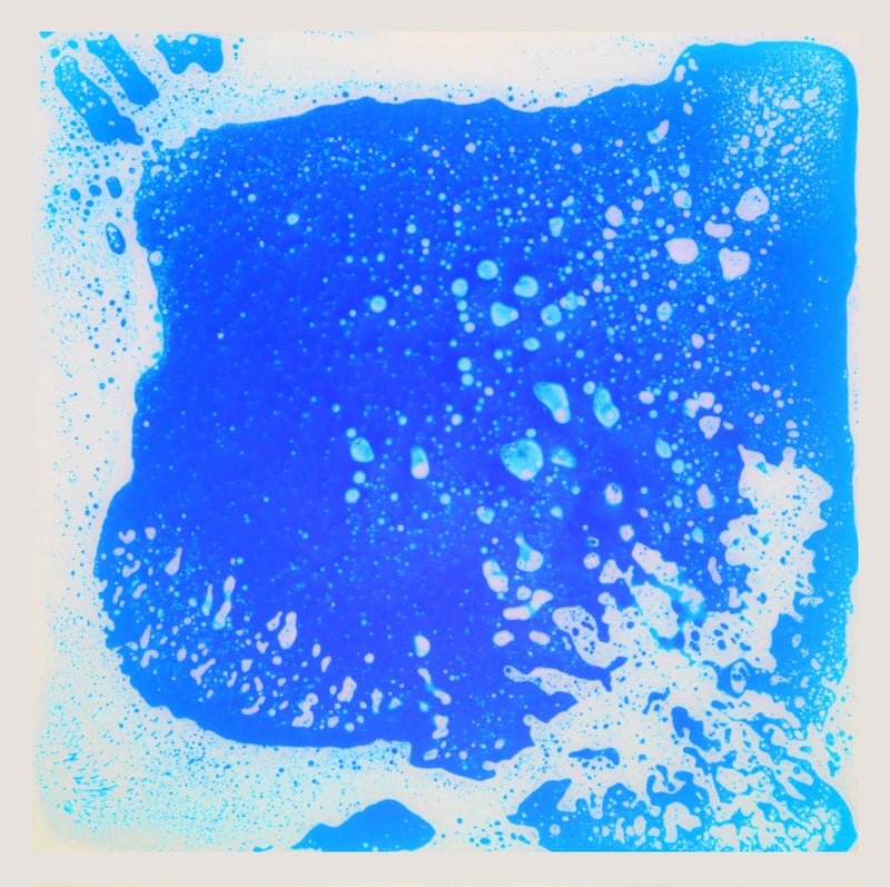 Crystiles 12 Inch X 12 Inch Colorful Liquid Floor Tile Mat for Kids, Bright Blue, ASTM, BS EN71, CPSIA Certified - Image 1